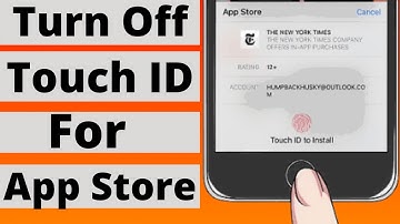 How to take Touch ID Off App Store | How to Turn Off Touch ID for Purchases
