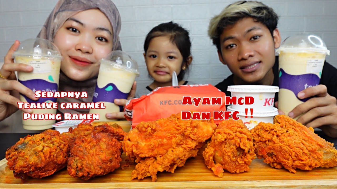 CUBA MENU DARI TEALIVE CARAMEL PUDING RAMEN & MAKAN KFC with MCD‼️#mukbangmalaysia #eatingshow