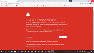 How To Fix The site ahead contains harmful programs
