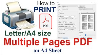 Print Multiple Pages pdf on A4 Sheet | Save Paper by printing multiple pages on single A4 Sheet