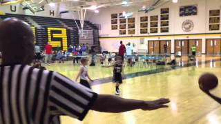 Kernan shoots free throw basketball