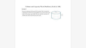 9 Maths - Volume and Capacity word problems Example 1