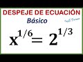 Álgebra básica para resolver una ecuación