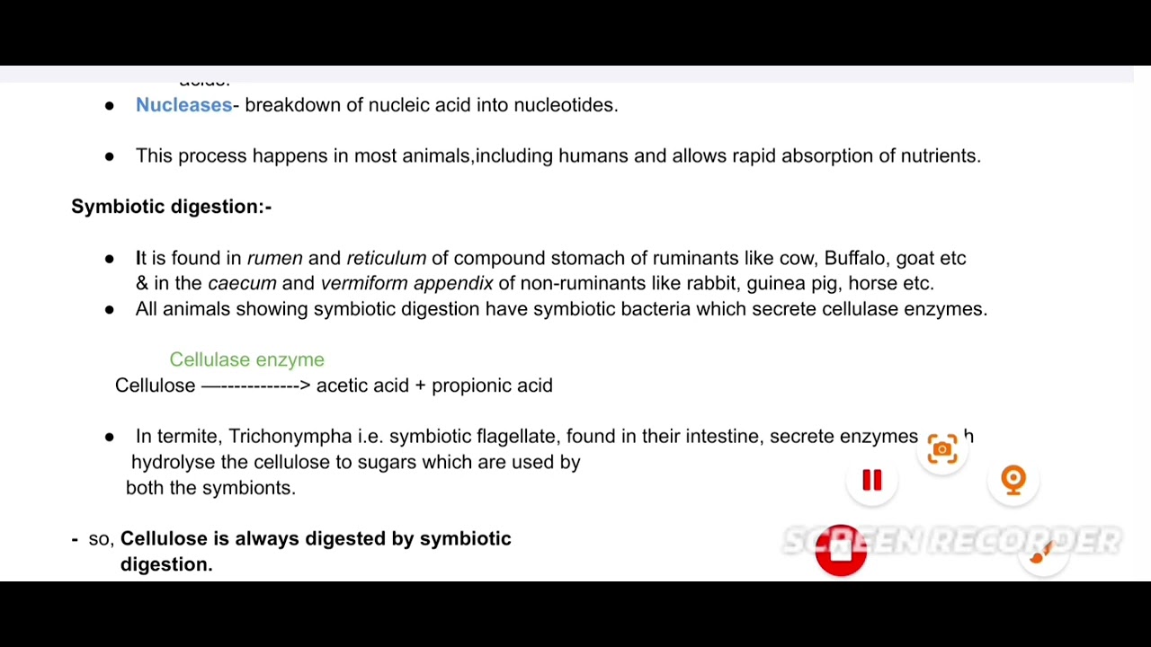 #Important topic enzymatic digestion and symbiotic digestion @ easy ...