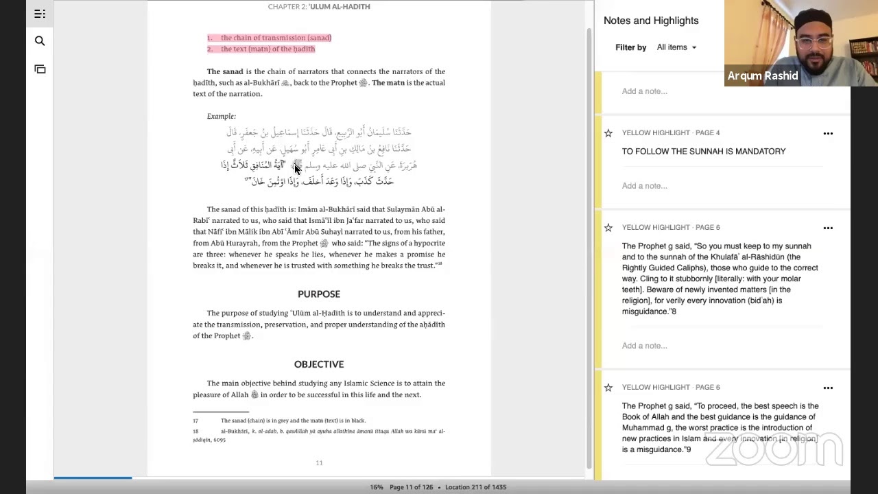 Introduction to the Sciences of Hadith (Class 2)