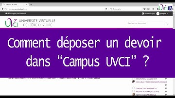 Comment déposer un devoir dans "Campus UVCI"