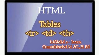 HTML tables... tamil