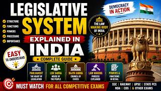 Legislative System of India Explained 🇮🇳 | Parliament, Lok Sabha &amp; Rajya Sabha Full Explained 2026