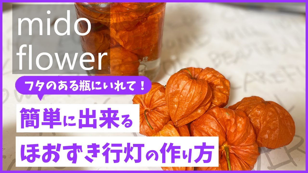 長く楽しむ】「ほおずき」の楽しみ方【瓶に入れる】【みどフラワー