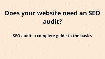 SEO Audit ? Does your website need One SEO Audit? Website is there But NO Bizness 2021