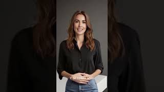 Why Is This Woman Smiling Confidently Indoors?