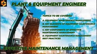 Equipment Maintenance Management I Equipment Maintenance Management Best Practices