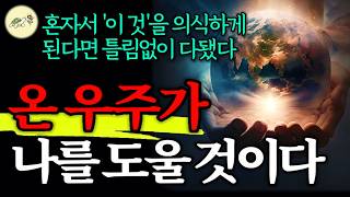 🐢혼자서 '이 걸' 의식하게 된다면 다 됐다, 마음 편히 기다려라. 온 우주는 이미 나를 돕고 있는 것이다