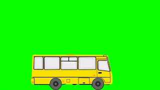 Green Screen Bus use in make 2D and 3D Cartoon.