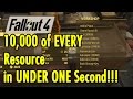 10000 of every crafting resource in 1 second  fallout 4  xbeau gaming