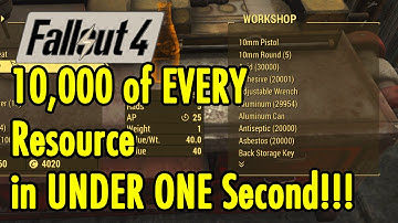 10,000 of EVERY crafting resource in 1 second - Fallout 4 - xBeau Gaming