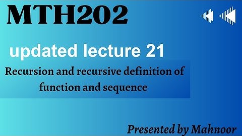 mth202 short lecture 21 | vu updated short lecture 2024 | by Mahnoor