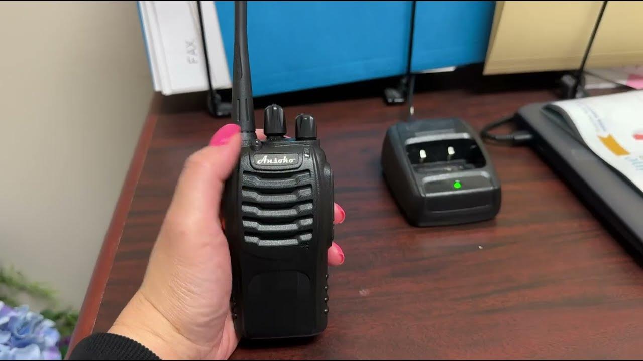 Ansoko Walkie talkies 10 Pack Long Range Rechargeable 2 Way Radio UHF