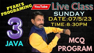 Java Live 3 |Ternary Operator and Switch - Case MCQ and Program
