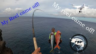 This Fish Pulled My Reel OFF!!! || Drone Fishing for Rainbow Runners in Hawaii!