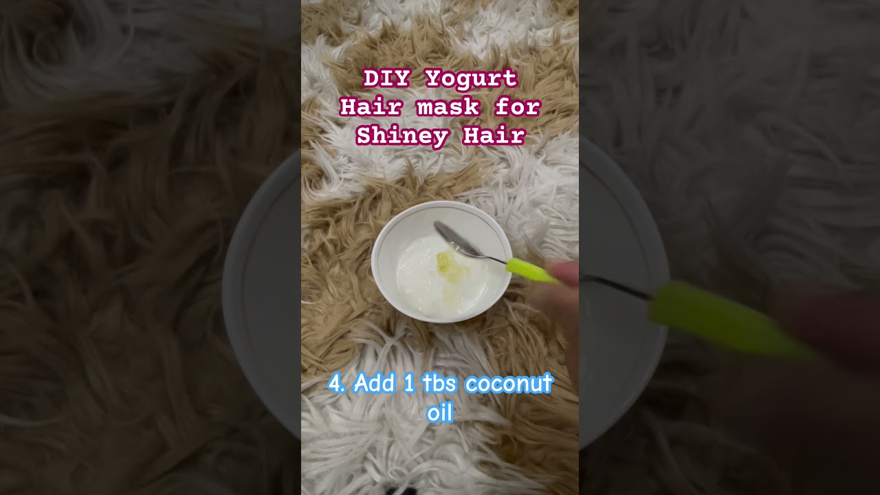 DIY Yogurt hair mask to repair damaged hair | Shiney Hair 