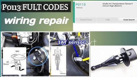 P0113. martui Suzuki swift Intake air temperature sensor P0113 fault code wiring grip repair
