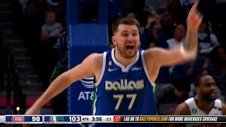 Luka Doncic makes the arena loud after hitting a \\