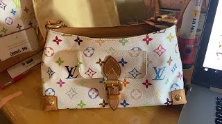 Louis Vuitton White Multicolor Monogram Eliza Shoulder Bag