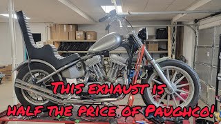 Installing TC BROS upswept exhaust on my CHOPPER