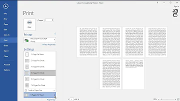 How to Print a Multiple Pages on One Page in  Word