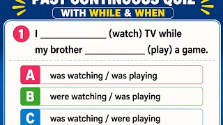 Was/Were + Verb-ing Quiz 😱 Test Your English Grammar!15 May 2026