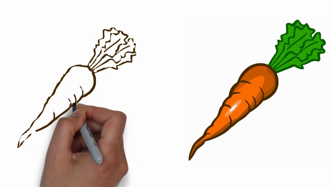 Рисуем морковку с детьми