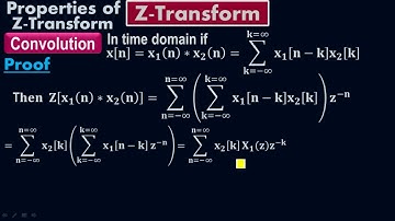 Proof of Convolutional Property of Z Transform - #moein
