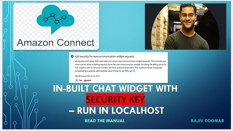 In-built chat widget with Security Key (JWT) – Run in Localhost | AWS Connect