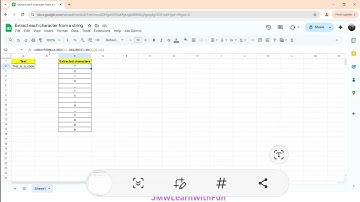 "Extract each character from a string" in Google Sheets