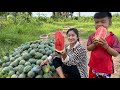 Today i need some help  watermelon with dried fish recipe  prepare by countryside life tv