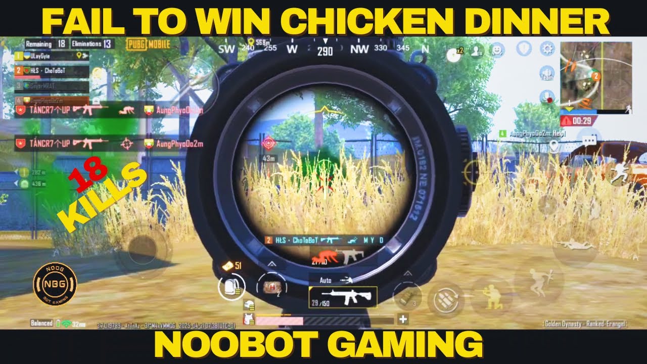 18 Kills but Fail to Win Chicken Dinner | NooBot GaminG | PUBG MOBILE ...