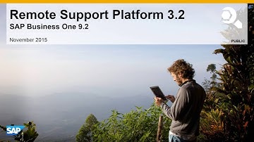 SAP Business One 9.2 Demo - Remote Support Platform 3.2