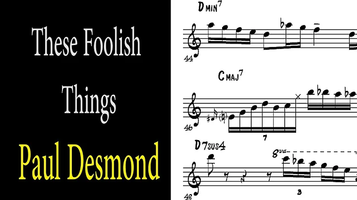 Paul Desmond - These Foolish Things w/ Dave Brubeck Quartet (Live At Oberlin)