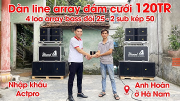 Lắp Đặt Dàn Âm Thanh Đám Cưới tại Hà Nam- Cấu hình Line Array 120tr tới 500 khách, Kêu To, Đi xa
