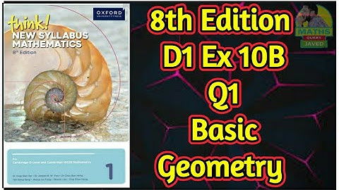Q1 || Ex-10B || D1-8th edition || Basic Geometry || In Urdu/Hindi