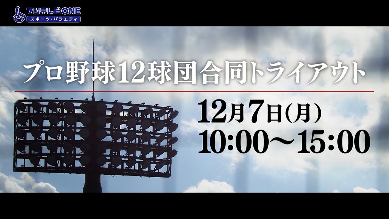 プロ野球トライアウト ネット テレビ中継の放送予定 視聴方法