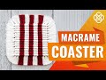 Macrame coaster 2 colors | Macrame coasters diy | Square macrame coasters