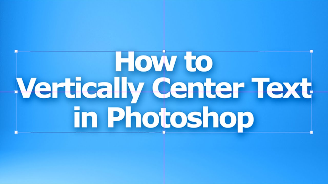 Photoshop how to vertically center text - YouTube
