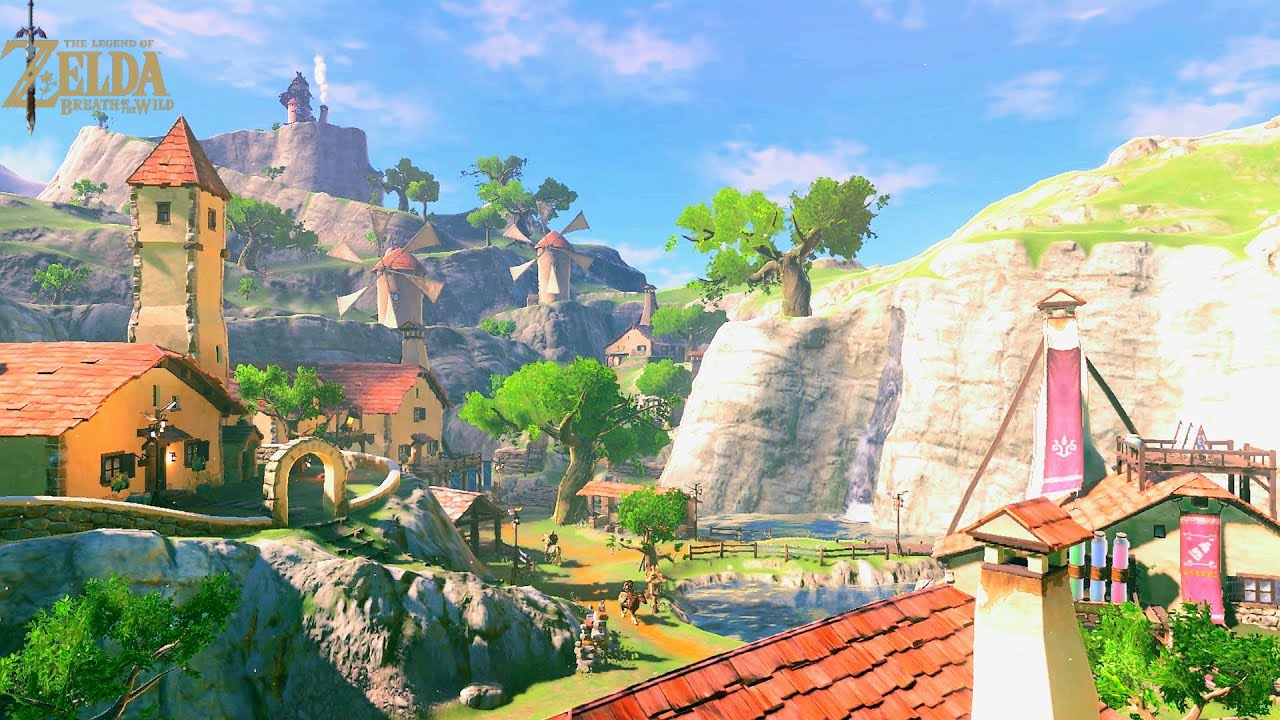 [ASMR] 젤다의 전설 The legend of Zelda 평화롭고 느긋한 마을 / 산책할 때 듣기 좋은 음악 2시간 (+빗소리, 새소리)