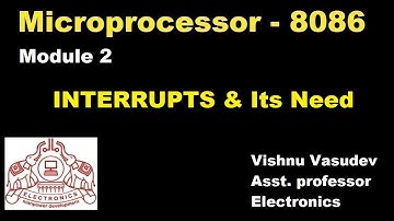 Interrupts and its Need || 8086