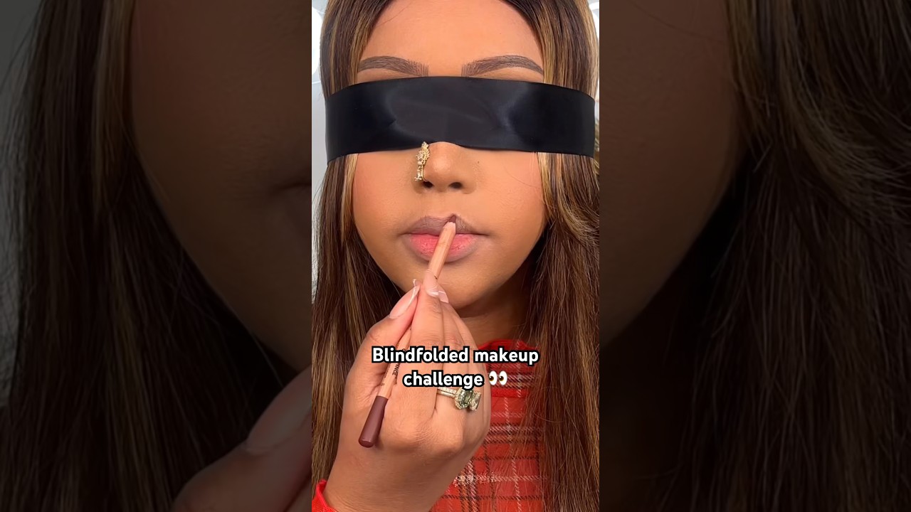 Blindfolded makeup challenge, how do you think I did? 