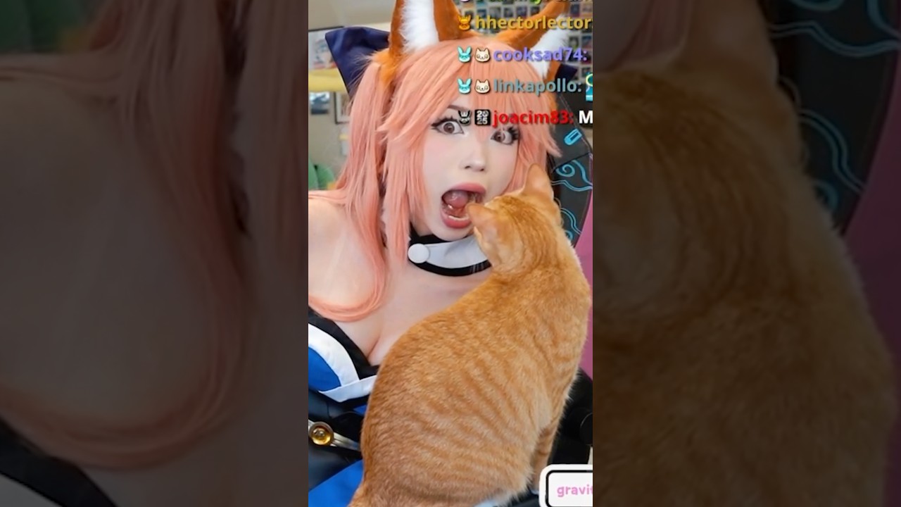 Emiru Eats Her Cat