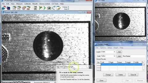 Overhead Method for Measuring Contact Angle