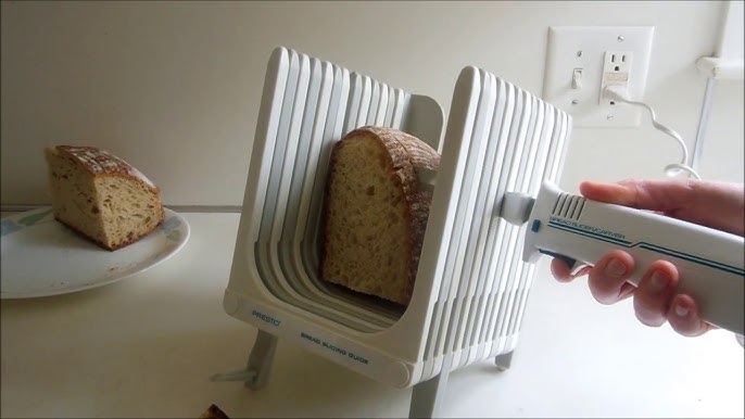 electric knife cutting bread or frozen